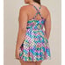 Torrid Swim Dress with Brief Womens 5X Mermaid Iridescent Rainbow Wire Free New