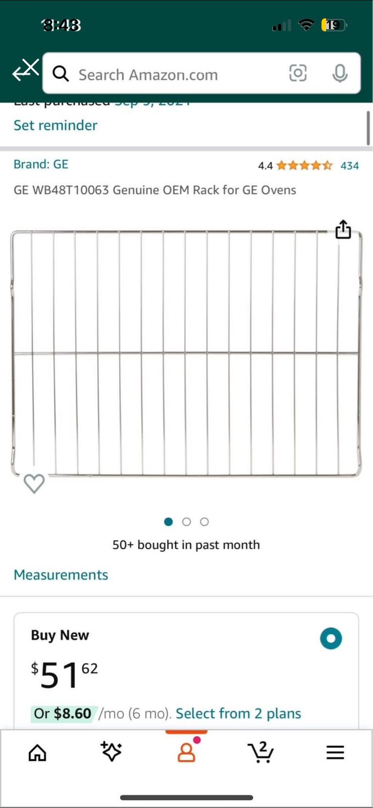 Extra oven rack