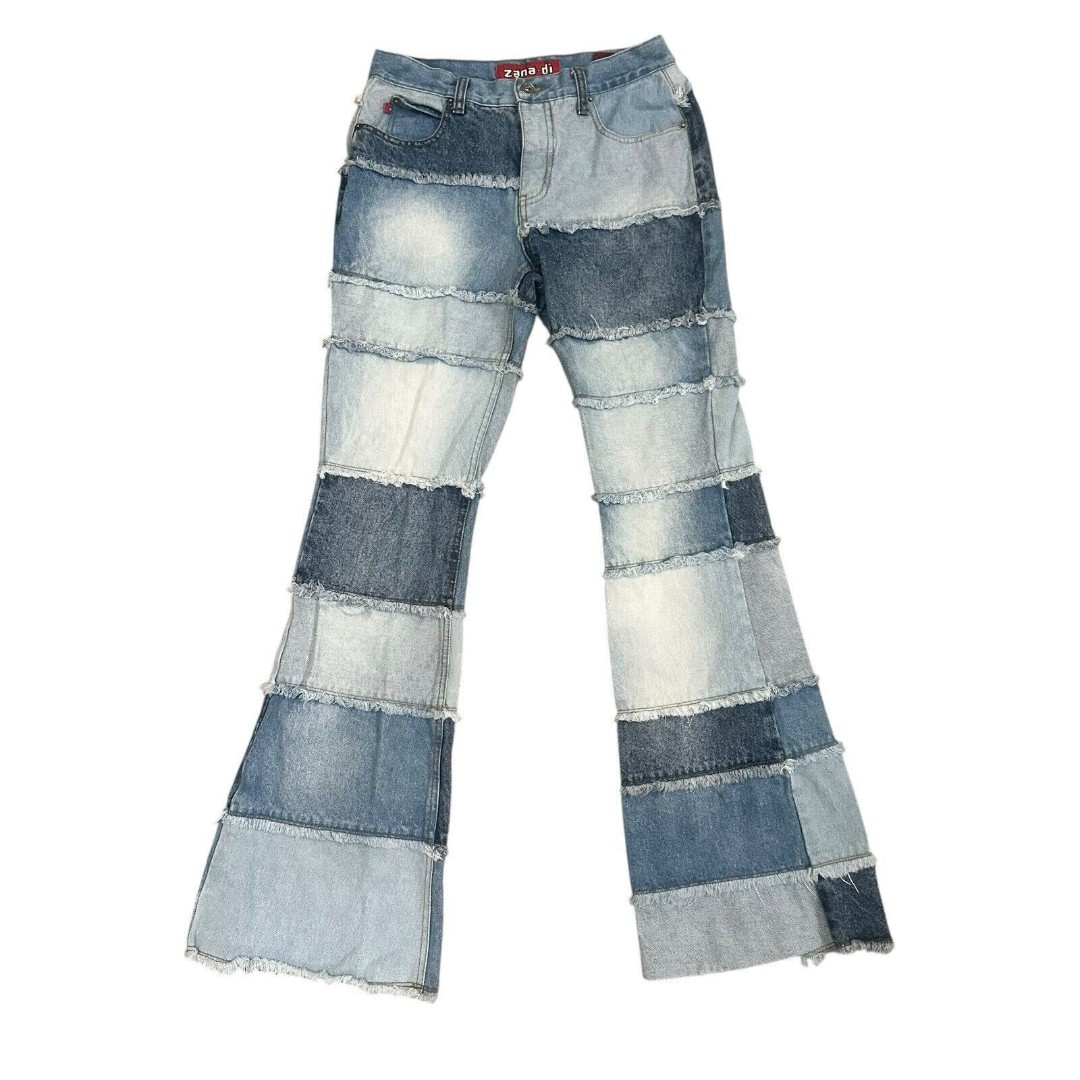 Vintage Zana Di Patchwork Jeans Womens 5 (28 X 31) Mid-Rise Flare Penny