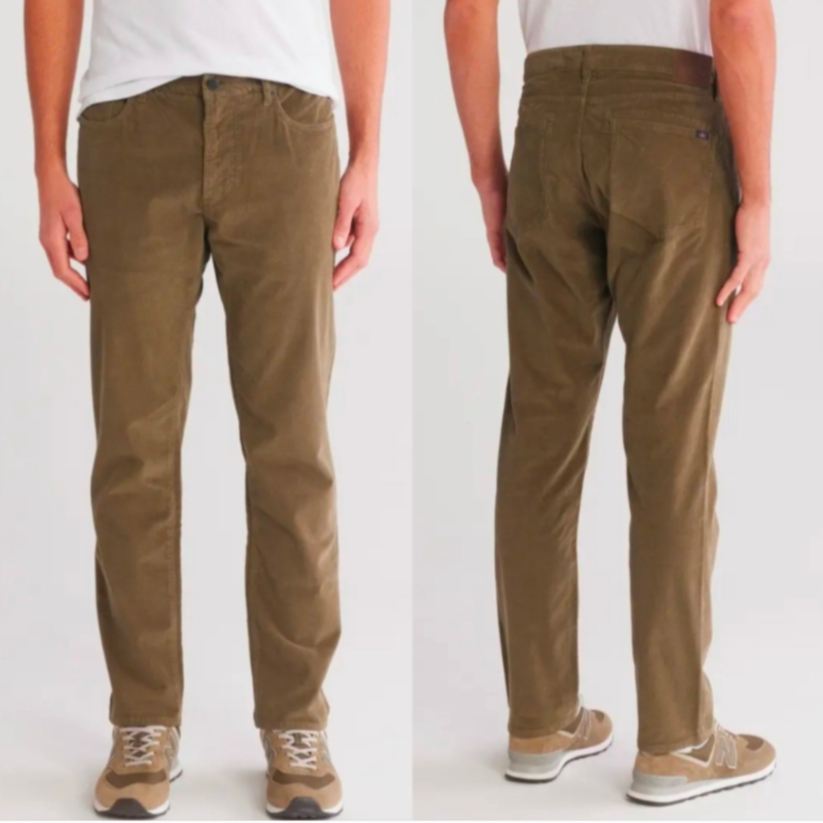 NWT Faherty Men's Stretch Corduroy Pants Size 30 Olive Green Organic Cotton