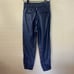 NEW Cami NYC Navy Dalton Vegan Leather Drawstring Jogger Pants Size XXS NWT