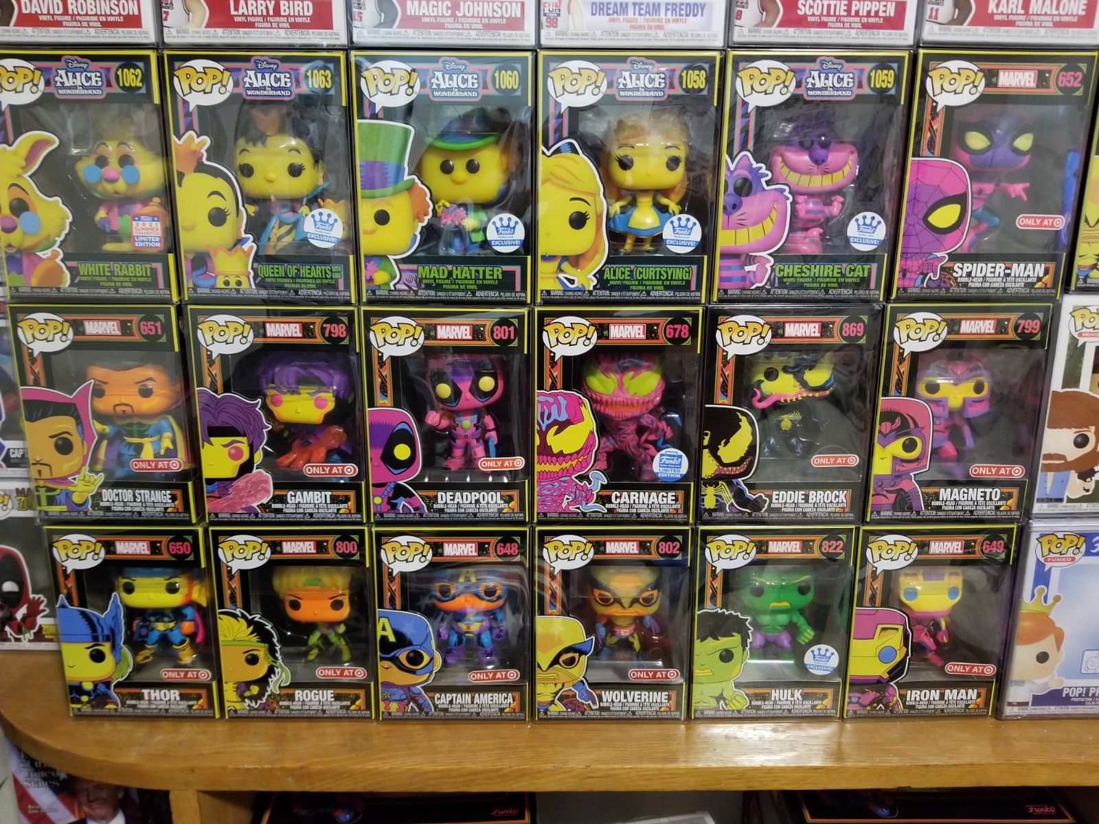 Black Light Funko Pop Lot