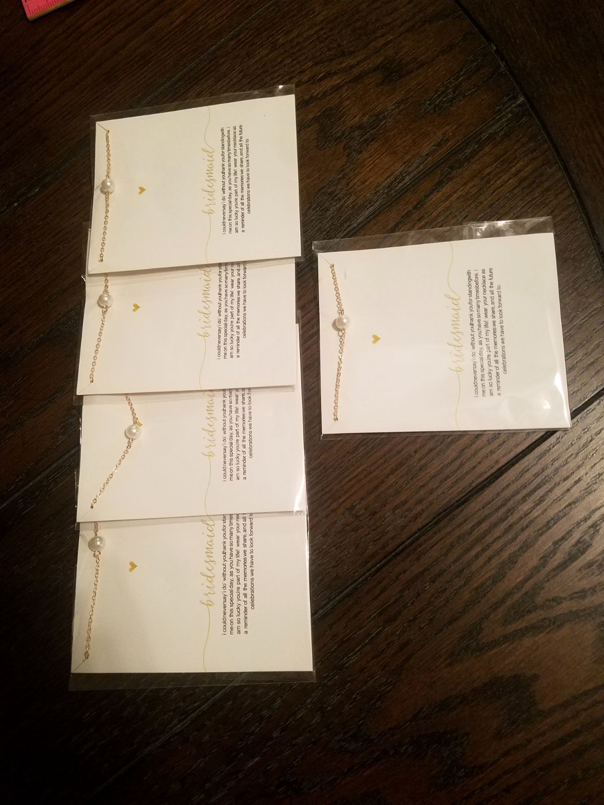Set of 5 bridesmaids gift necklaces!