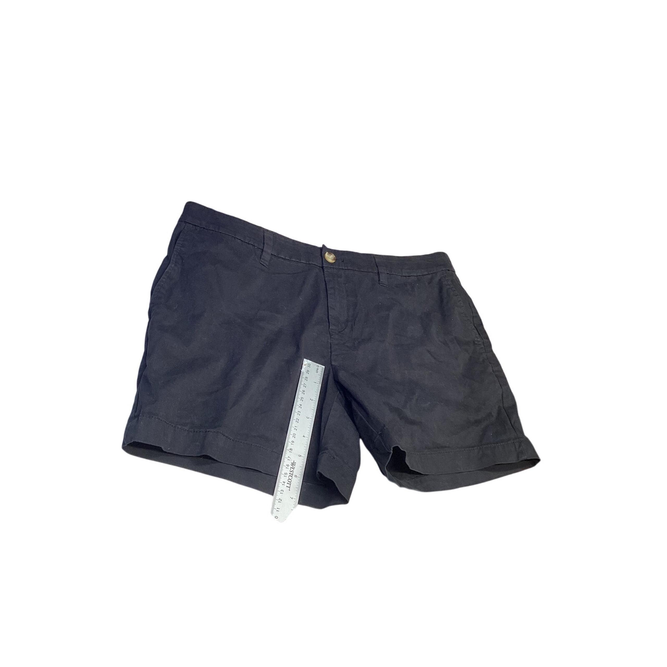 Faded Glory Women's Size 10 Black Casual Flat Front Regular Fit Chino Shorts