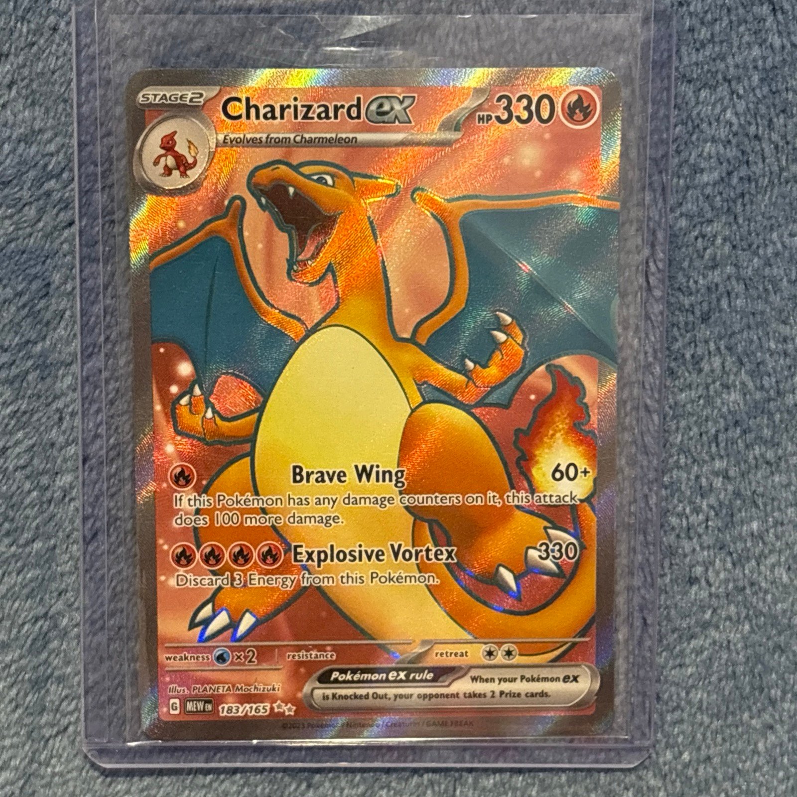 Charizard ex 183/165 Sv: Pokémon Scarlet & Violet 151 Holo MINT
