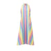 MDS Stripes Rainbow Multiple Stripe Collared Button Down Shirt Dress Size 2