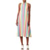 MDS Stripes Rainbow Multiple Stripe Collared Button Down Shirt Dress Size 2
