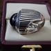 Handmade Agate Ring Sterling Silver 925 Shia Ring Aki.Size 9