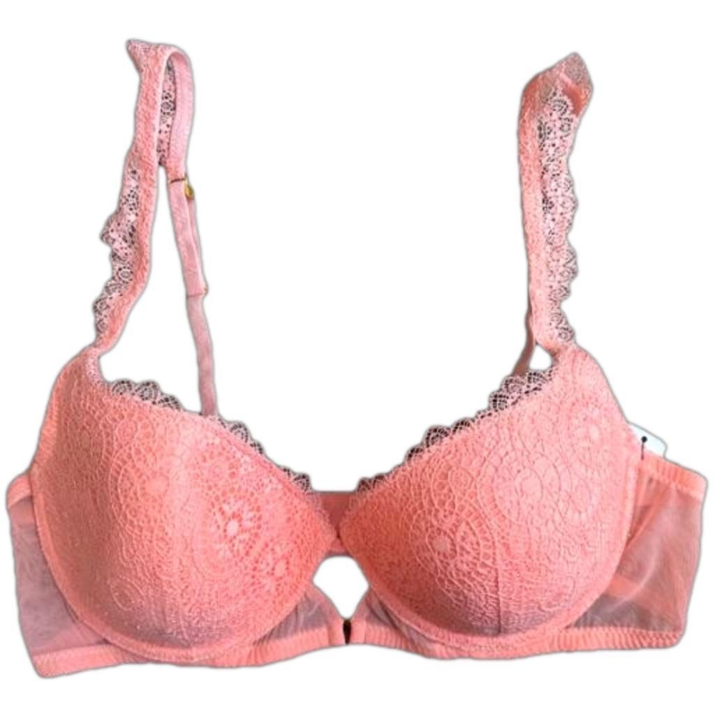 NWT Women's Sam Edelman Peach Amber Flutter T-Shirt Bra 38C