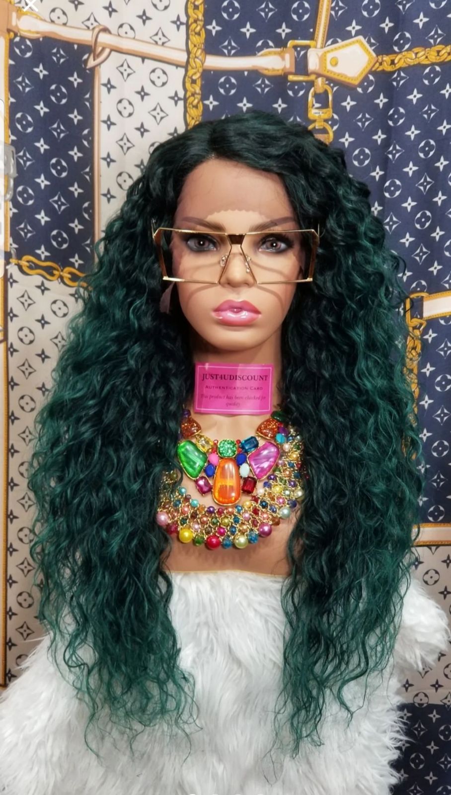Wowfactor green Hawaiian wave lace wig