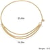 Waist Chain Belt Three Layer Alloy Dangle Tassel Gold Tone Shiny Punk New Gift