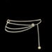 Waist Chain Belt Three Layer Alloy Dangle Tassel Gold Tone Shiny Punk New Gift