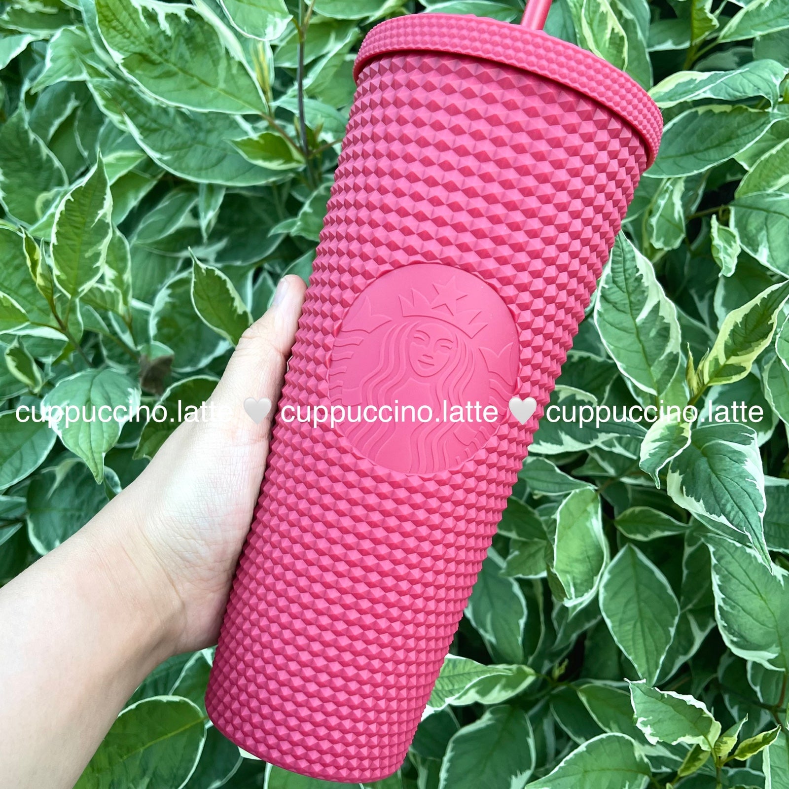 NWT Starbucks Mexico Matte Cherry/Brick Venti Studded Tumbler