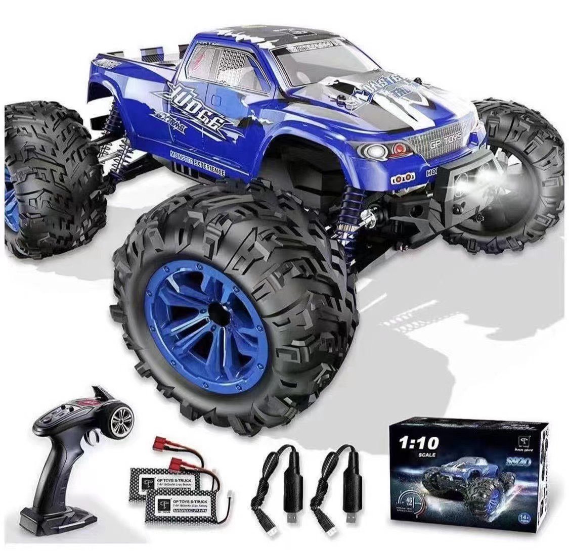 1:10 Scale Remote Control Truck with Super Motor, 4WD Top Speed 46 Km/h All Terr