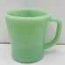 Fire King green mug vintage