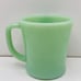 Fire King green mug vintage
