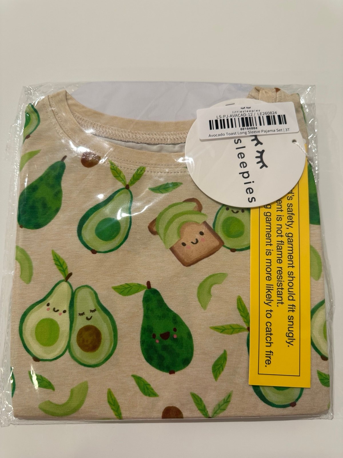 Little Sleepies Avocado Toast 3T Pajamas
