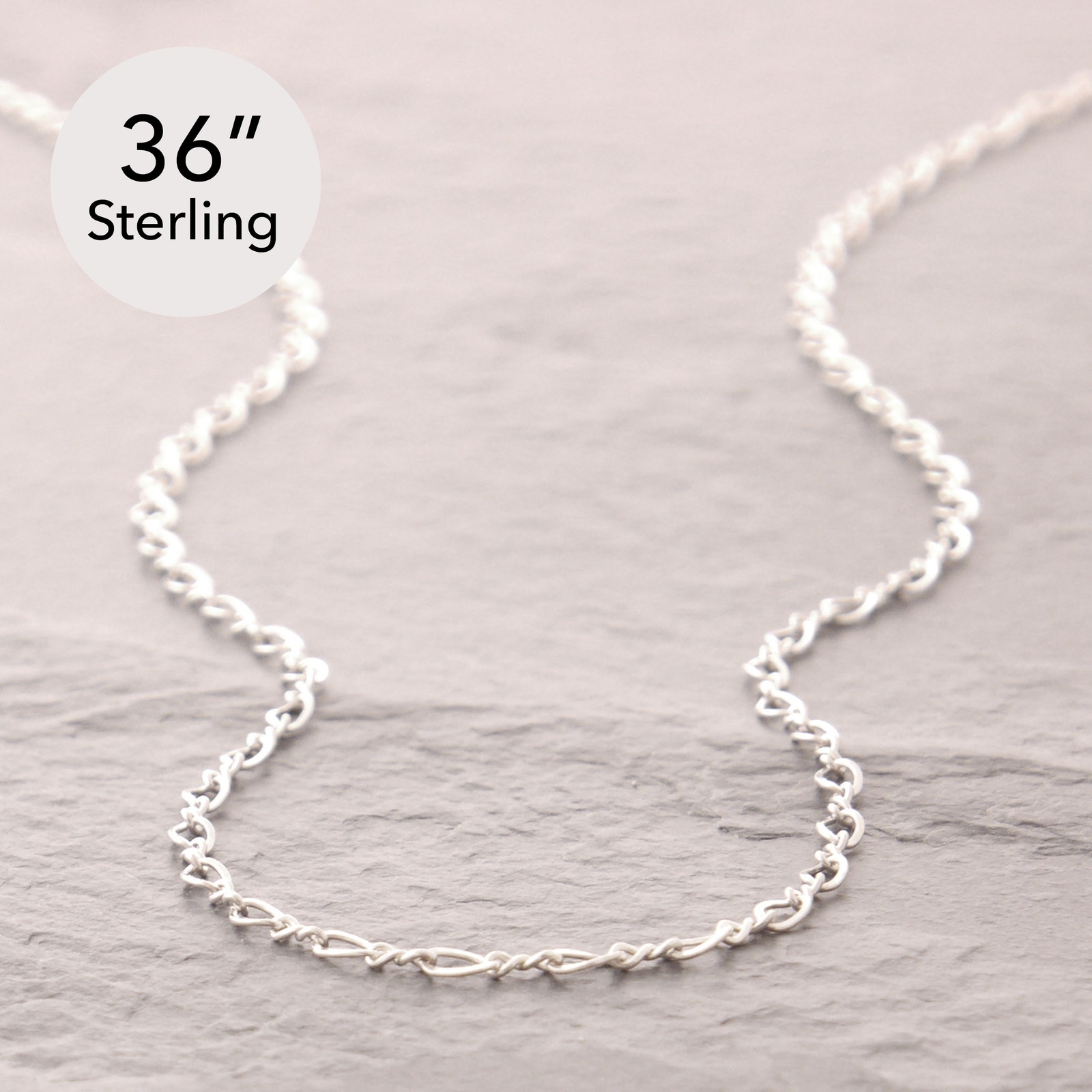 36 Figure 8 Chain Necklace, silver necklace, thick, sterling silver 60-1s8-sp