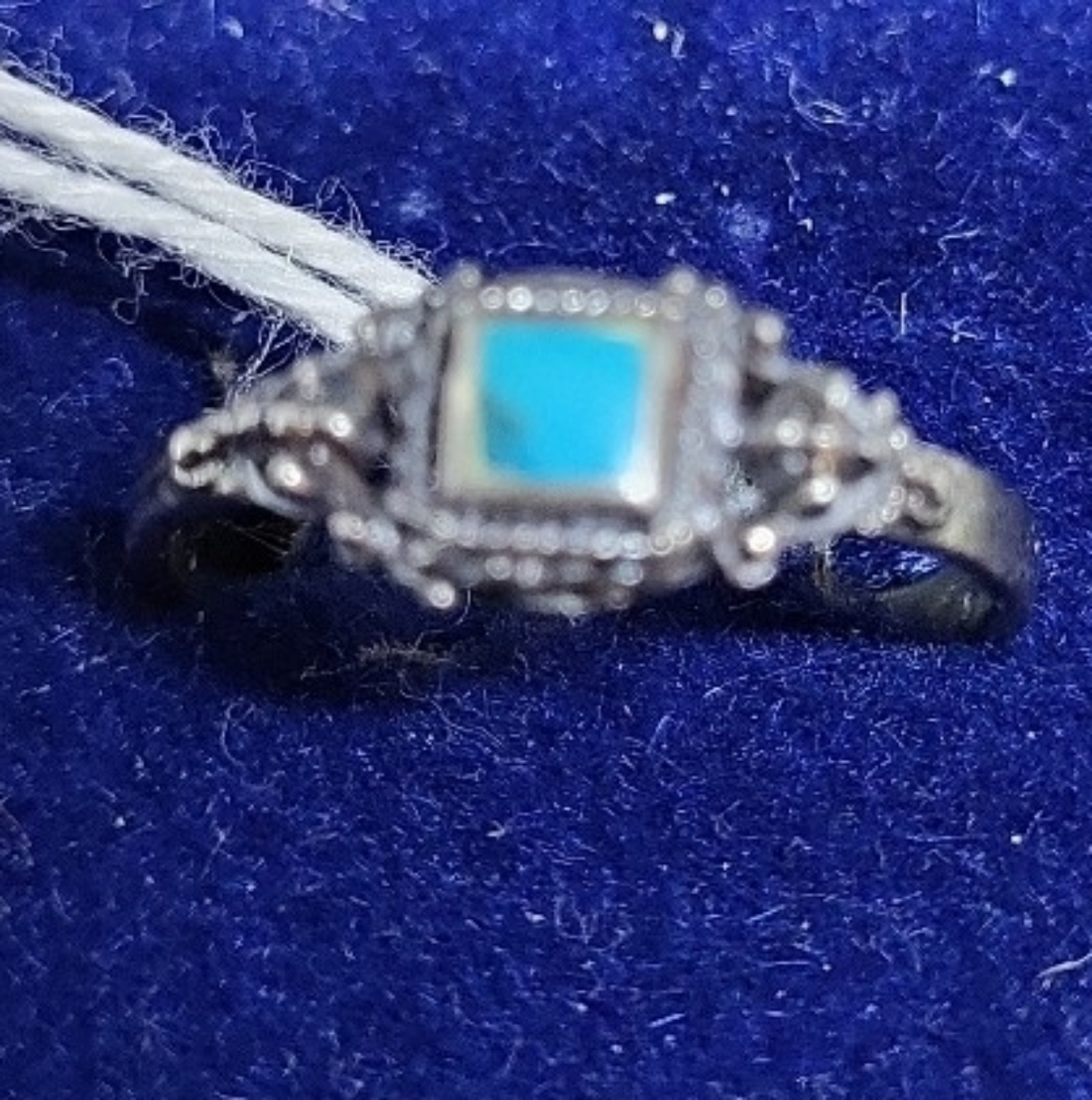 Vintage Southwest turquoise native American ring sterling silver