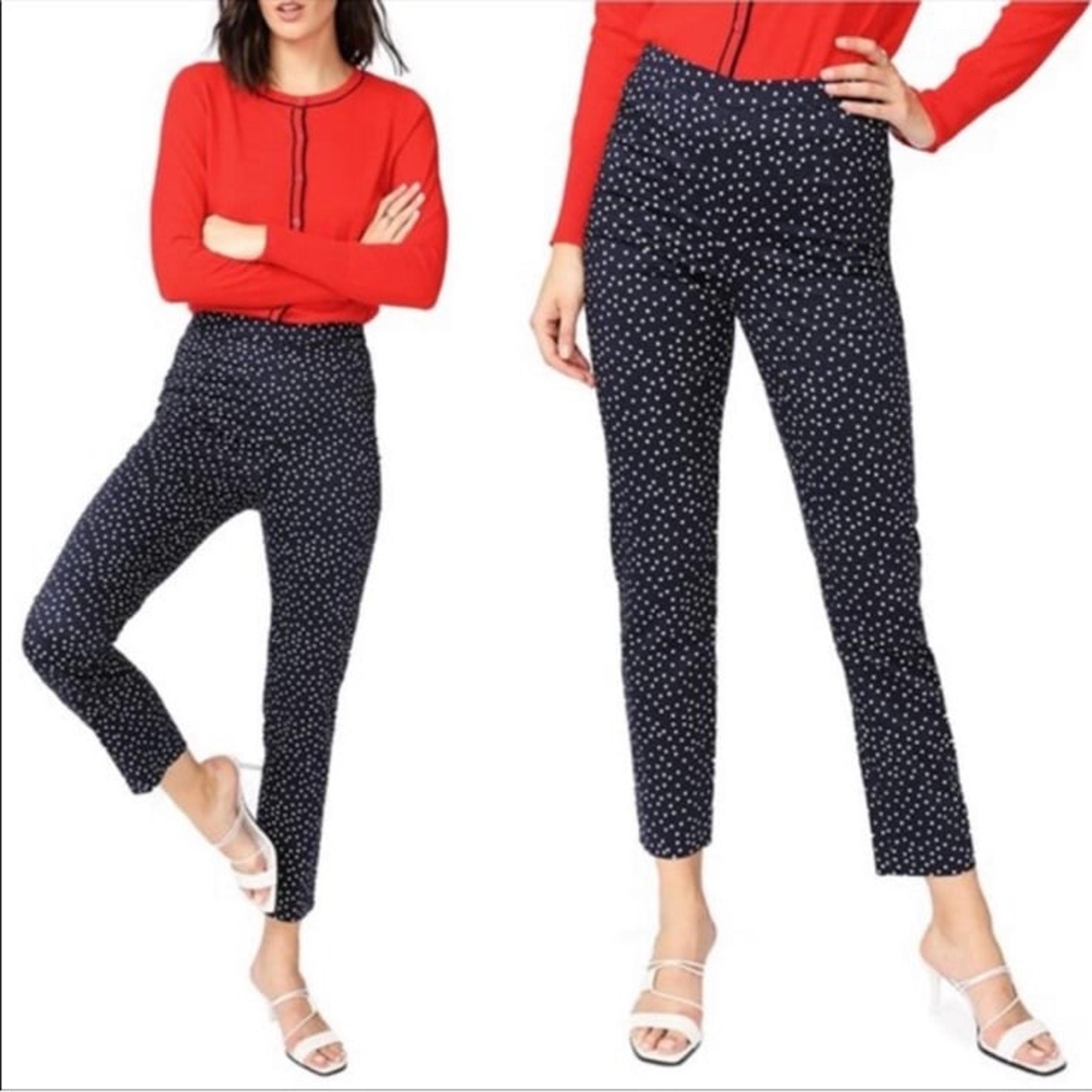 Court & Rowe Scatter Dot Slit Hem Pants - 00