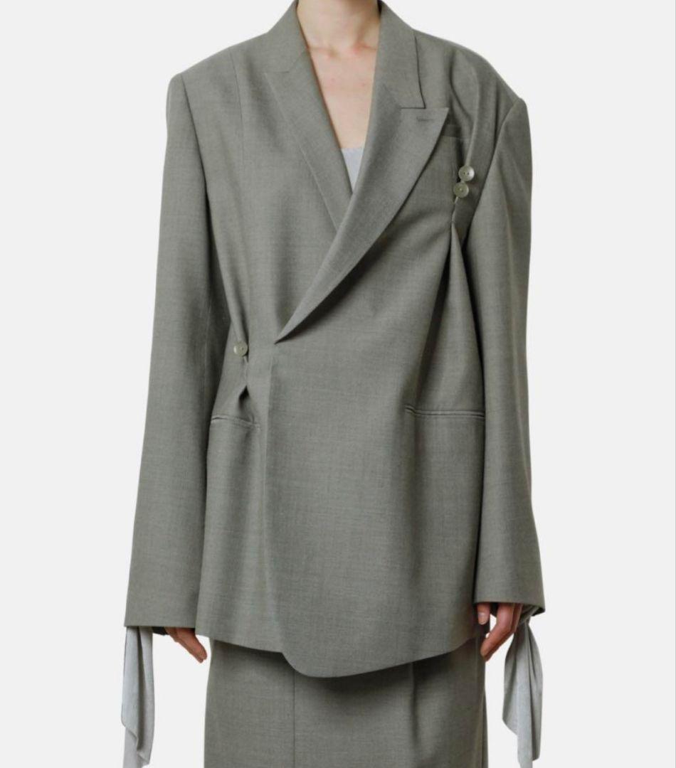 IRENE ASYMMETRICAL CLASSIC JACKETグリーン