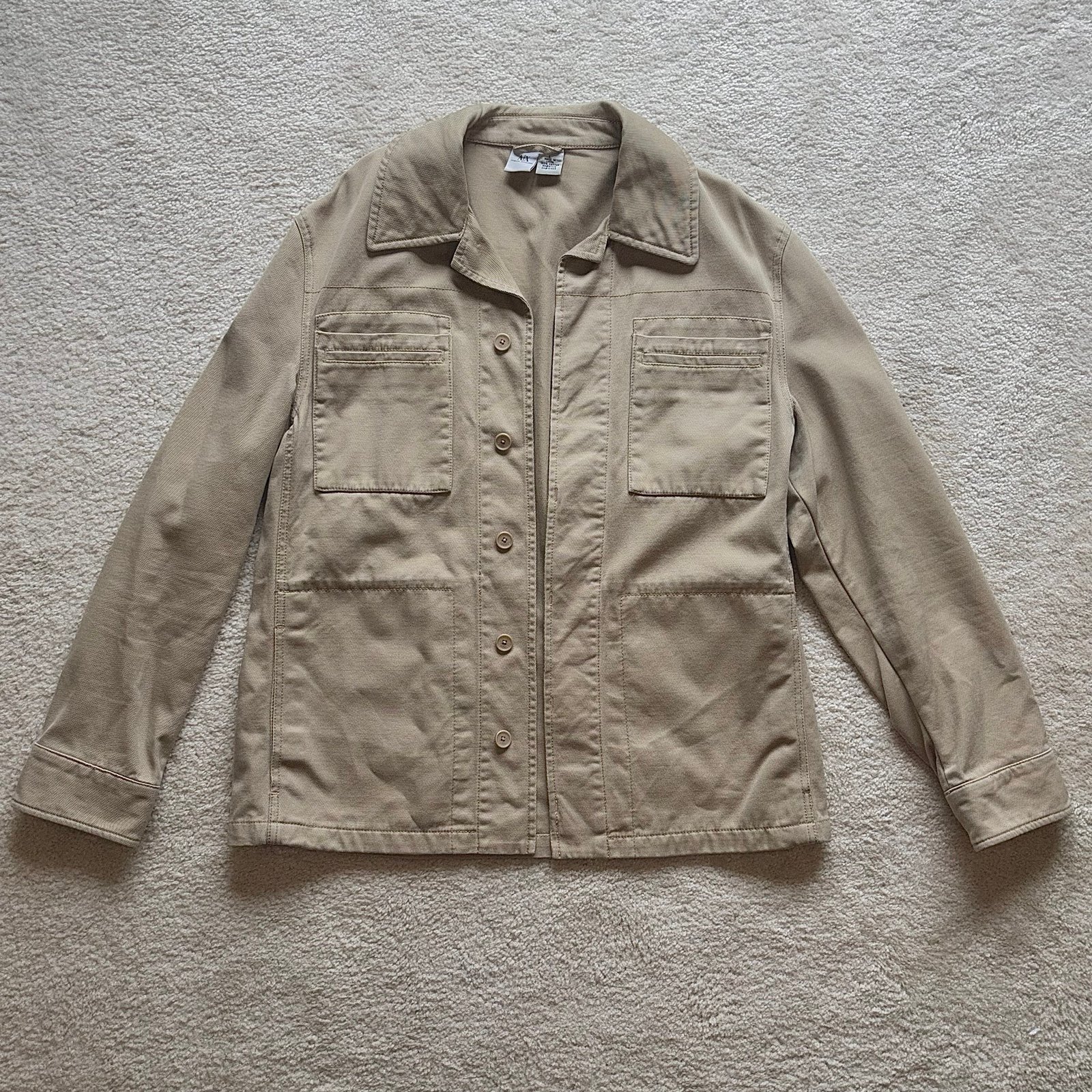 Armani Exchange Authentic Men's 100% Cotton #91714 Tan Button Tan Size L