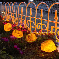 Solar Rock Lights 4-Pack | Auto-Dimming & 8H Runtime