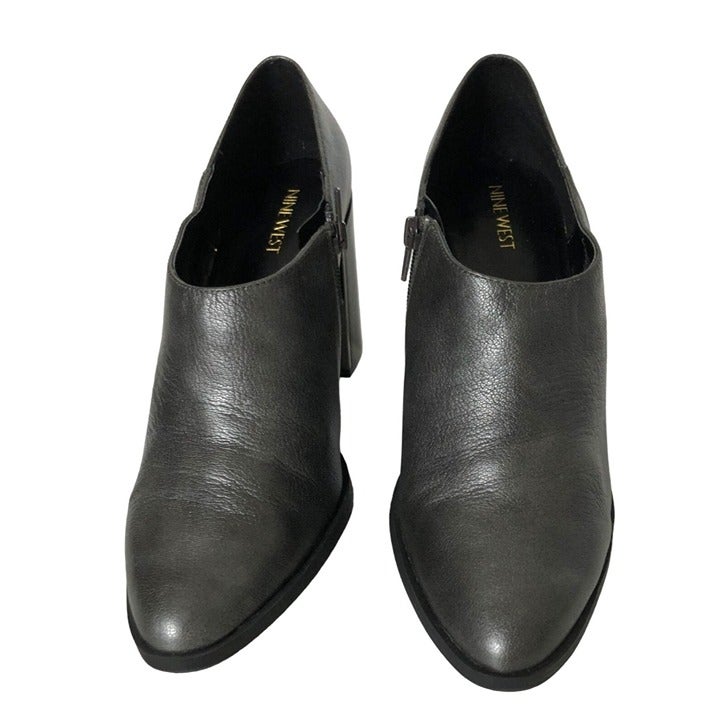 Nine West Women’s Ankle Pump Slip-On Grey Booties Size:11 M