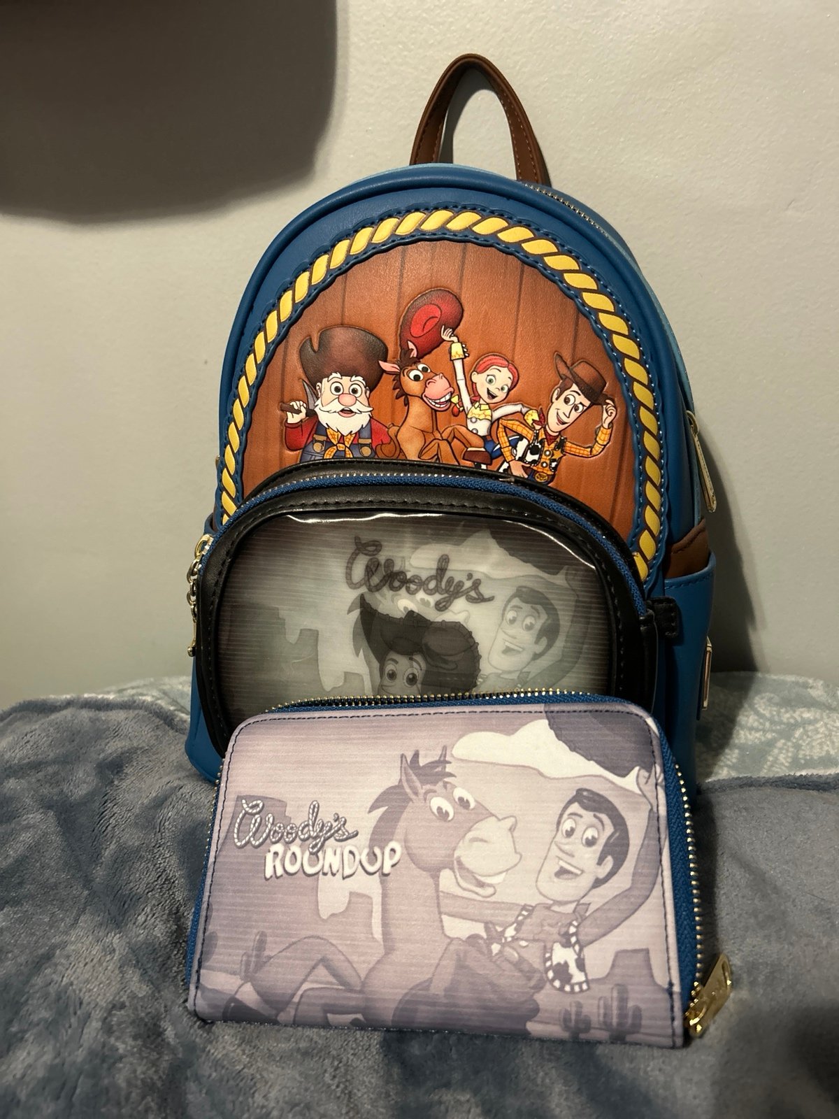 Loungefly woodys roundup backpack and wallet