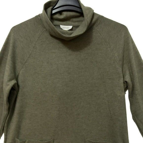 Men’s Pull Over Long Sleeved Shirts Green Haven Turtle Neck Size Medium New