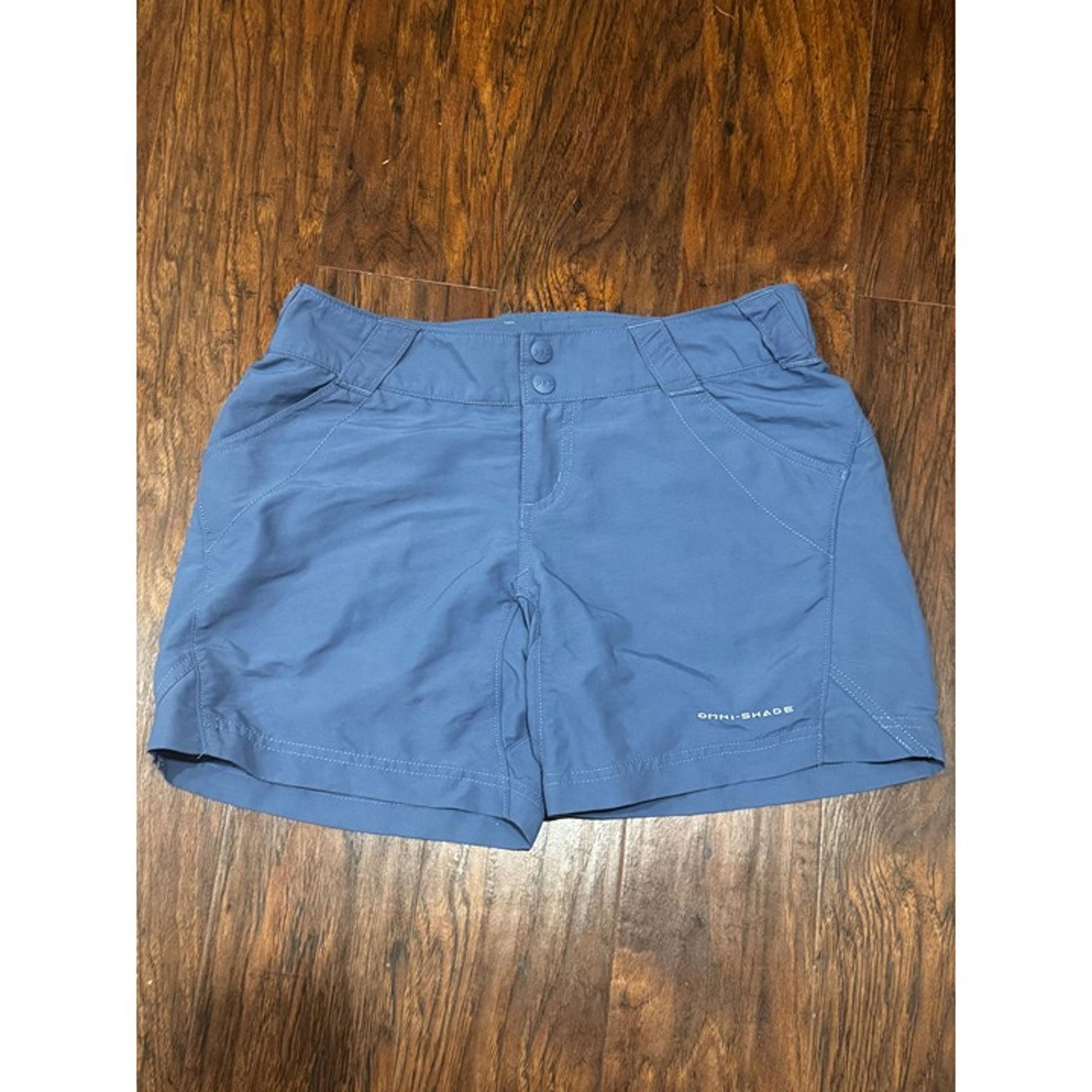 Columbia Womens PFG Omni-Shade Blue Quick Dry Fishing Shorts XS