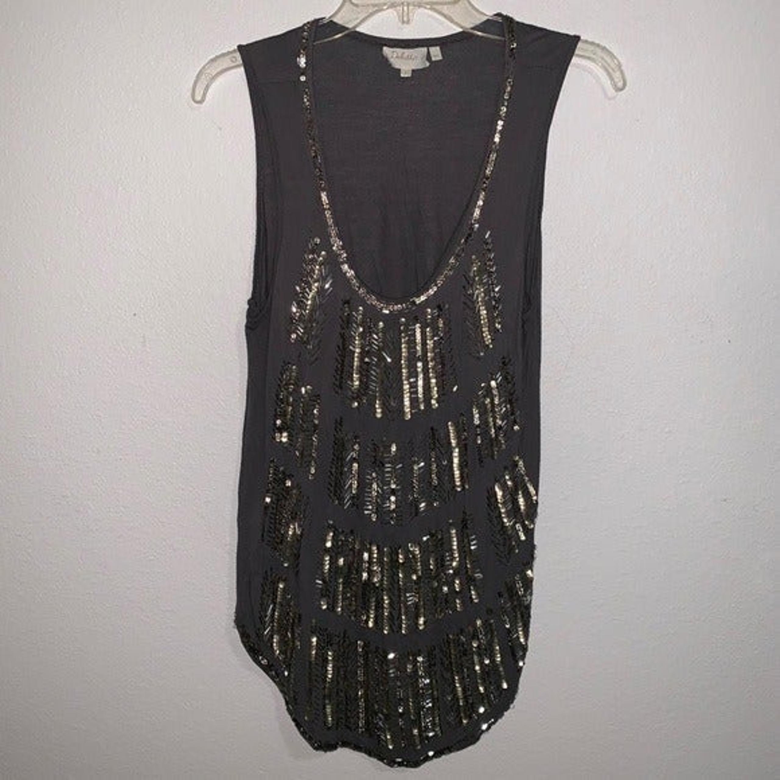 Deletta Anthropologie Fanned Mercury Tee