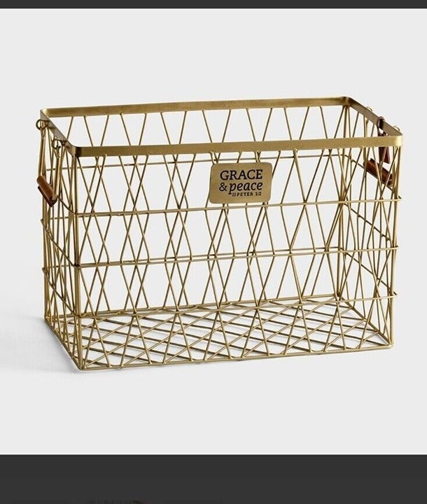 Grace And Peace Metal Basket