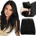Human Hair Weft Extensions Natural Black Sew In 18 Inch 100g