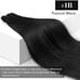 Human Hair Weft Extensions Natural Black Sew In 18 Inch 100g