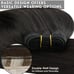 Human Hair Weft Extensions Natural Black Sew In 18 Inch 100g