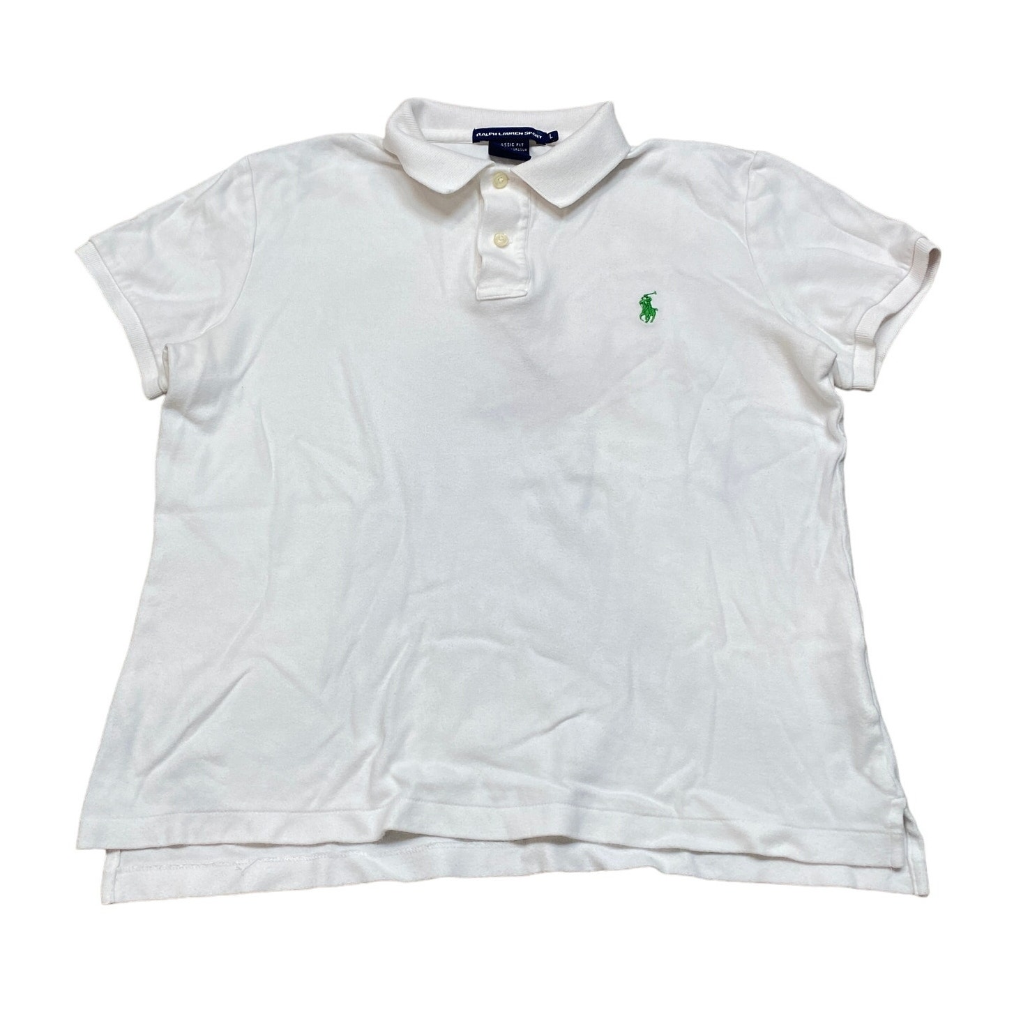 Ralph Lauren Sport Classic Fit Polo Shirt Women's Large Preppy Minimalist
