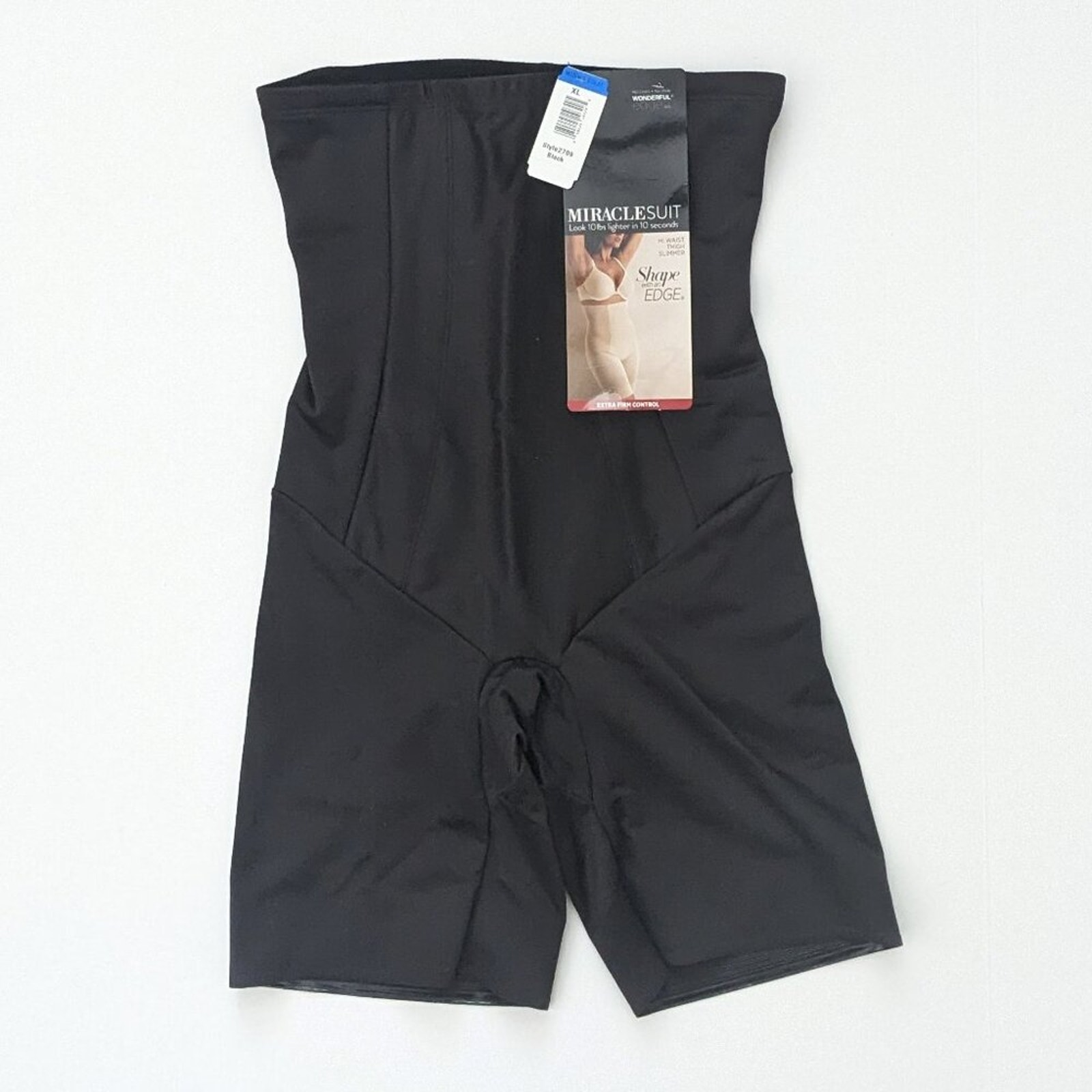 Miraclesuit High Waist Shaping Shorts, Black, Women's XL