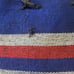 PATRIOTS Football Mexican Blanket Embroidered Backpack Bag Red White Blue