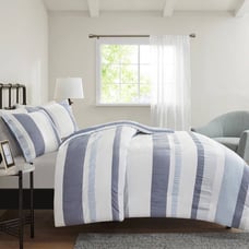 Madison Park Allegany 3 Piece Jacquard Duvet Cover Set , Full/Queen NEW