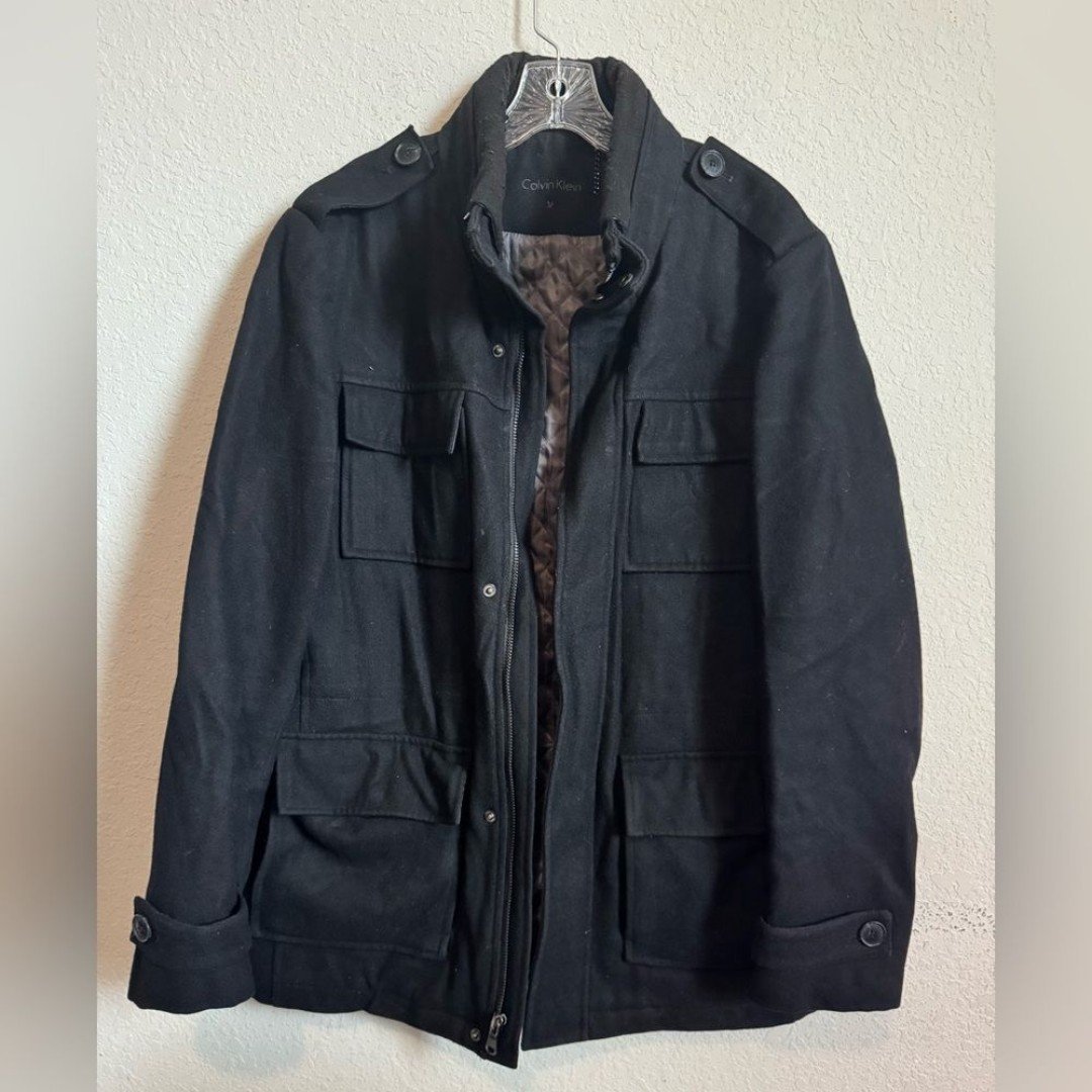 Calvin Klein Men’s Melton Four-Pocket Coat Size Medium