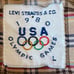 Vintage 1980 Levi's Strauss & Co USA Olympic Games Button Up Shirt Sz L