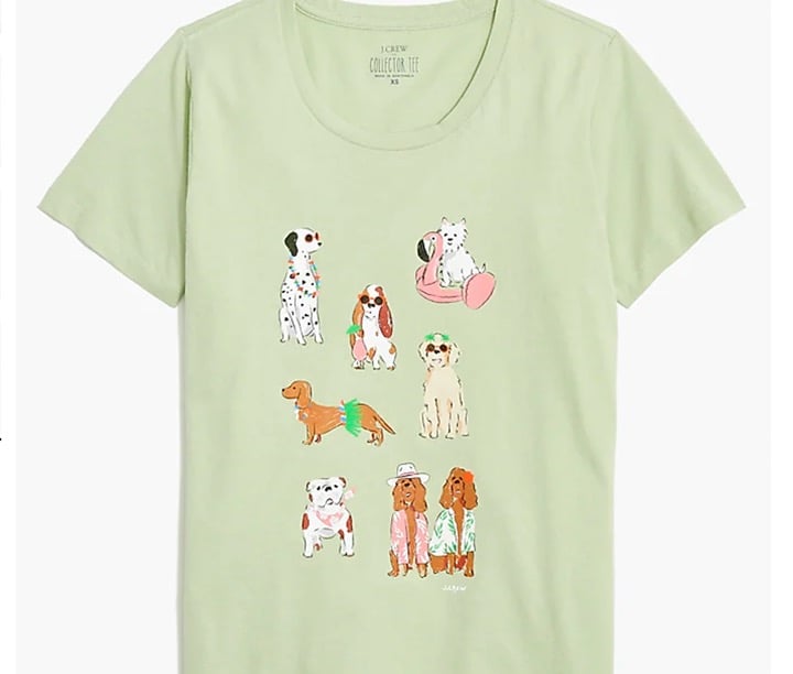 M Dog Graphic Puppy Boho Modern Classy Preppy Cute Chic Summer Beach Tee Shirt