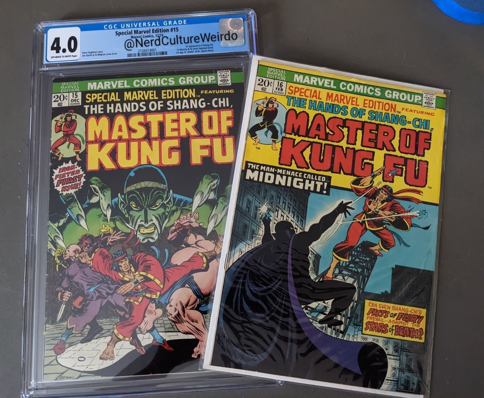 Special Marvel Edition #15 CGC 4.0 & #16 VF- 1st Shang-Chi