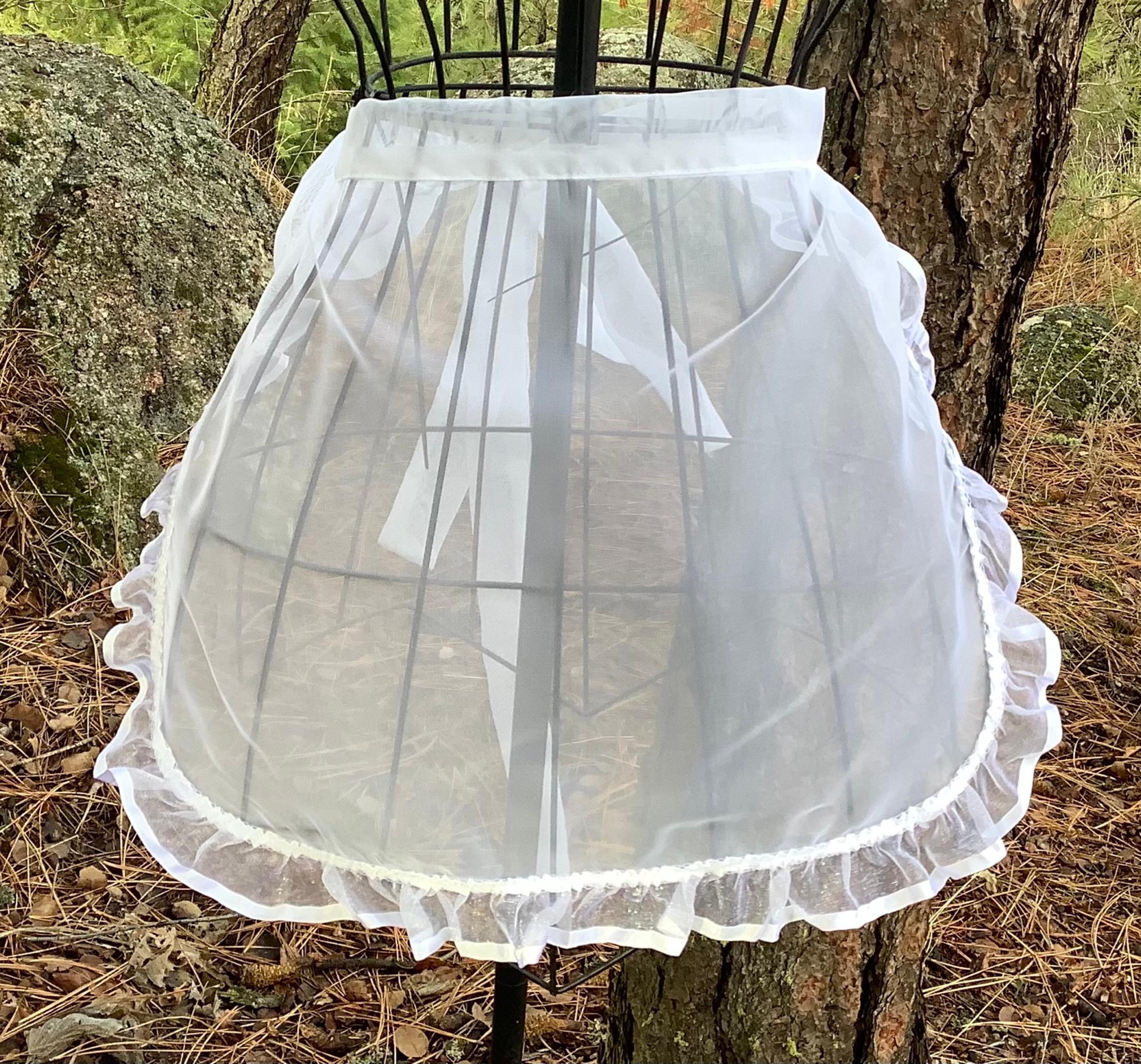 New Sheer White Apron with Ruffles Costume Wedding Octoberfest