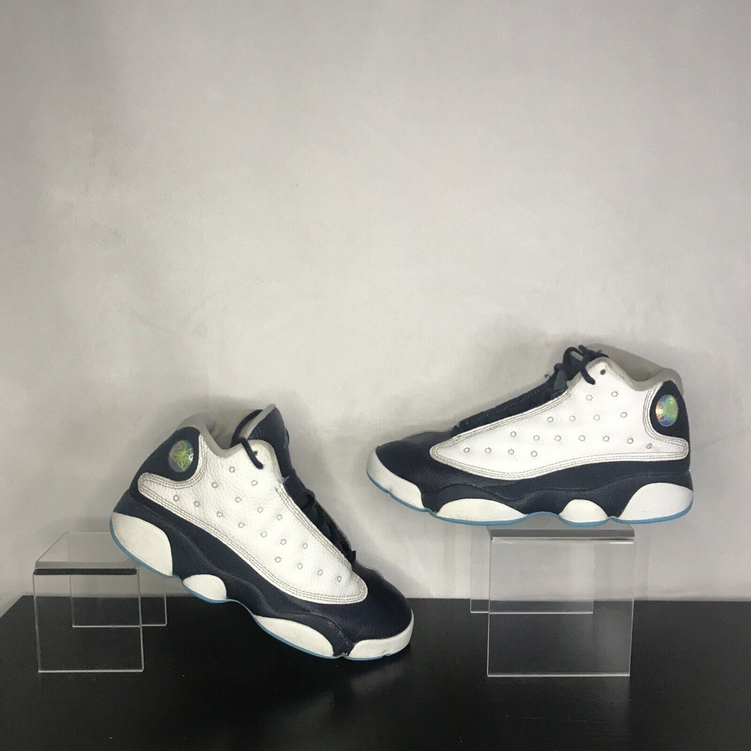 Nike Air Jordan 13 Retro (PS) Kids Shoes Obsidian White Blue DJ3003-144 Size 3y