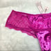 NWT Victoria’s Secret Magenta Wide Side Lace Purple Velvet Thong