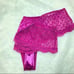 NWT Victoria’s Secret Magenta Wide Side Lace Purple Velvet Thong