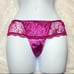 NWT Victoria’s Secret Magenta Wide Side Lace Purple Velvet Thong