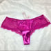 NWT Victoria’s Secret Magenta Wide Side Lace Purple Velvet Thong